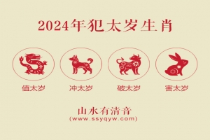 2024年犯太岁的生肖属相